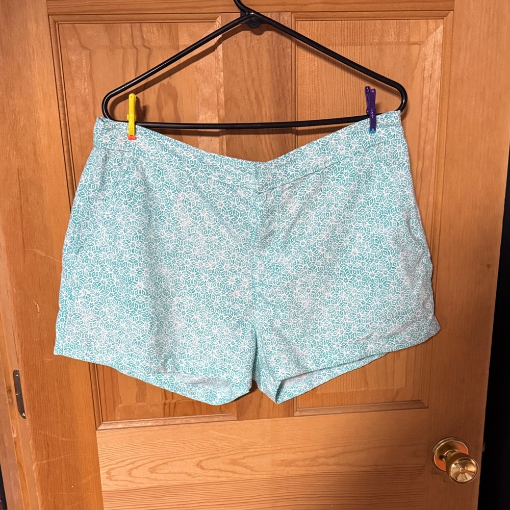 Cabana Life Teal Patterned Women's Shorts